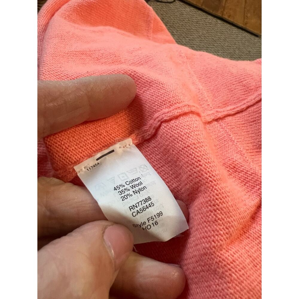 J. Crew women’s Coral/Pink Crewneck Sweater lightweight cotton wall blend - Picture 6 of 6